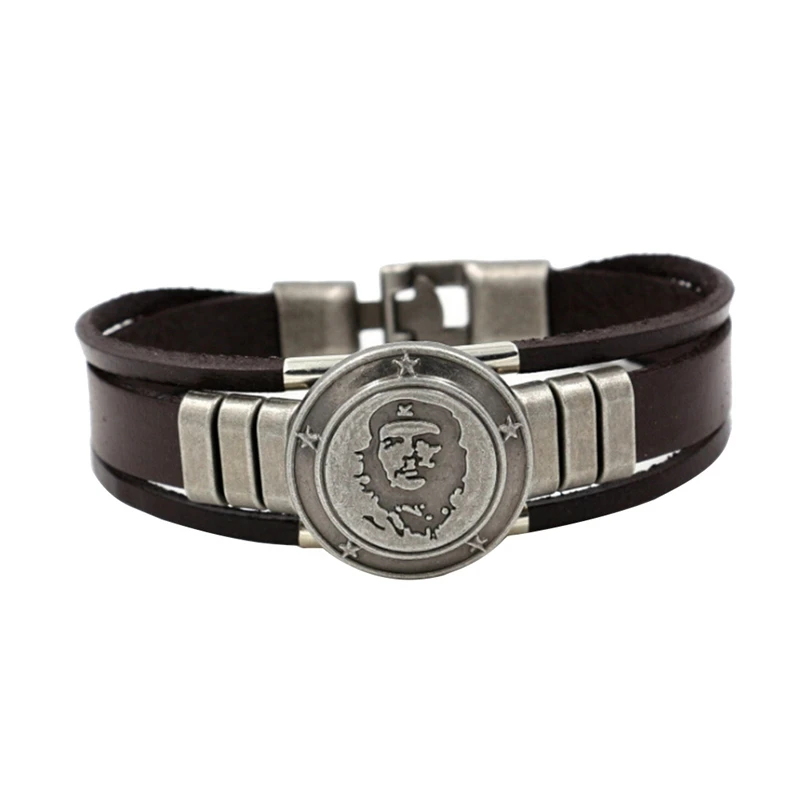 New Simple Leather Bracelet Men Jewelry Fashion Che Guevara Avatar Bracelet Male Bijoux Femme Wristband Punk Style Black Unisex
New Simple Leather Bracelet Men Jewelry Fashion Che Guevara Avatar Bracelet Male Bijoux Femme Wristband Punk Style Black Unisex