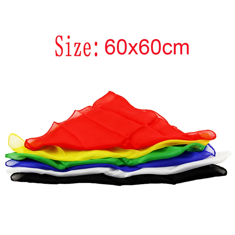 New 6pcs/pack 60*60cm Silk Magic Tricks Magic silk for Magician Change Color Silk Scarf Streets Stage Magic Props Tools
New 6pcs/pack 60*60cm Silk Magic Tricks Magic silk for Magician Change Color Silk Scarf Streets Stage Magic Props Tools