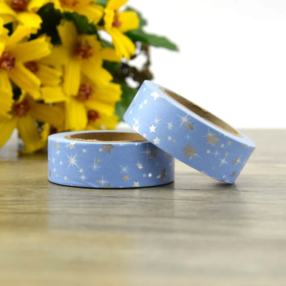 15mm*10m Sparkling Christmas Star Foil Washi Tape Japanese Stationery Kawaii Adhesive Masking Tape School Tools Halloween
15mm*10m Sparkling Christmas Star Foil Washi Tape Japanese Stationery Kawaii Adhesive Masking Tape School Tools Halloween