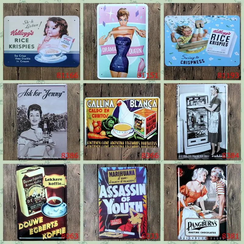 Wall stickers crafts cafe Bakery Restaurant & Bar Home Decor 20x30 CM Random delivery 10PCS retro iron painting bundled sale
Wall stickers crafts cafe Bakery Restaurant & Bar Home Decor 20x30 CM Random delivery 10PCS retro iron painting bundled sale