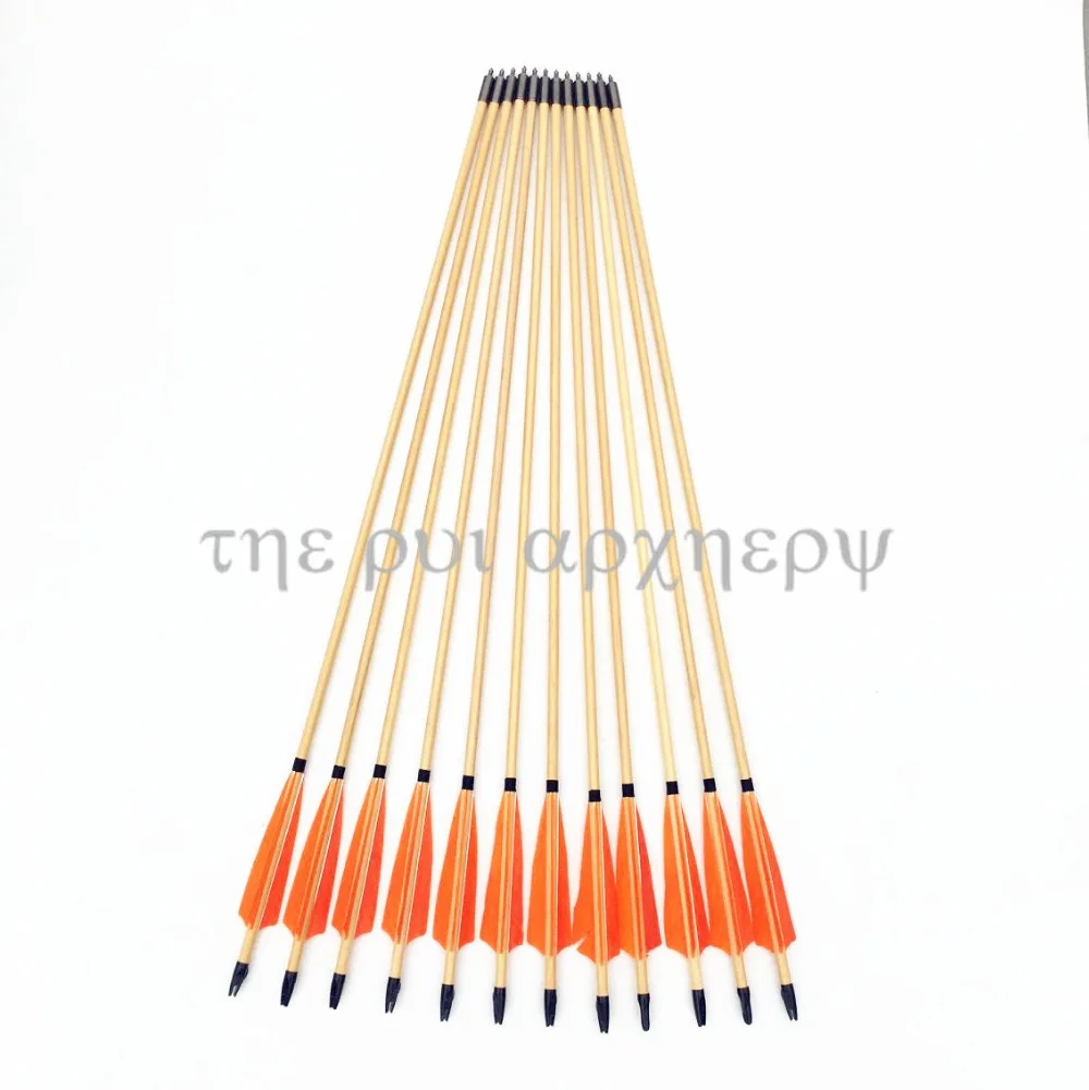 6/12/24pcs wooden Arrows Natural Feather Fletched Wood Shaft For Archery Hunting
6/12/24pcs wooden Arrows Natural Feather Fletched Wood Shaft For Archery Hunting