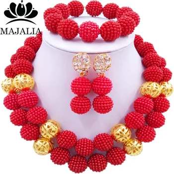 Majalia Fashion Red Lady Nigerian Wedding African Jewelry Set Plastic Beads Bride Jewelry Sets Free Shipping 2QW044
Majalia Fashion Red Lady Nigerian Wedding African Jewelry Set Plastic Beads Bride Jewelry Sets Free Shipping 2QW044
