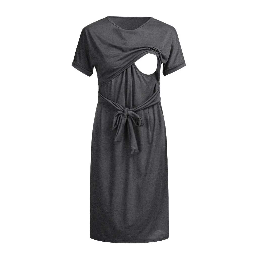 Breastfeeding Dress Women O-Neck Pregnant Nursing Maternity Short Sleeve Solid Frenulum Dress Vestidos Embarazada Nursing Dress
Breastfeeding Dress Women O-Neck Pregnant Nursing Maternity Short Sleeve Solid Frenulum Dress Vestidos Embarazada Nursing Dress