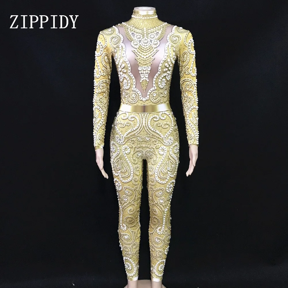 New Design Rhinestones Pearls Jumpsuit long Sleeves Big Stretch Sexy Bodysuit Stage Performance Party Celebrate Nightlcub outfit
New Design Rhinestones Pearls Jumpsuit long Sleeves Big Stretch Sexy Bodysuit Stage Performance Party Celebrate Nightlcub outfit