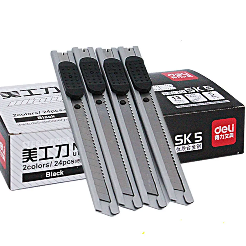 Deli stationery deli 2053 metal utility knife small paper cutter Small utility knife wallpaper knife
Deli stationery deli 2053 metal utility knife small paper cutter Small utility knife wallpaper knife