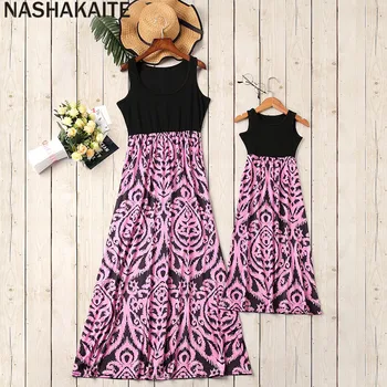 NASHAKAITE Mom and Daughter Dress Geometric Print Sleeveless Ankel Length Dress Mother and Daughter Clothes Family Look Dress
NASHAKAITE Mom and Daughter Dress Geometric Print Sleeveless Ankel Length Dress Mother and Daughter Clothes Family Look Dress