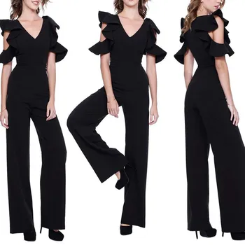 2019 Women V-Neck Hollow Out Jumpsuit Short Sleeve Solid Casual Playsuit Wide Leg Party Overalls
2019 Women V-Neck Hollow Out Jumpsuit Short Sleeve Solid Casual Playsuit Wide Leg Party Overalls