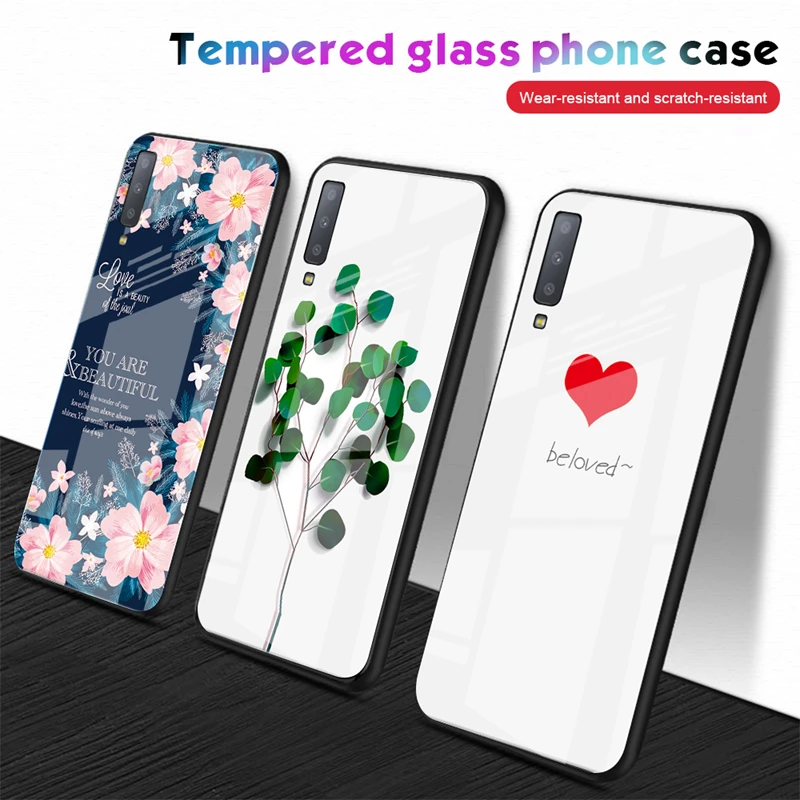 Lovely Love Heart Painted Glass Case For Samsung Galaxy A7 A750 2018 Pattern Tempered Glass TPU Edge Case For Samsung A7 2018
Lovely Love Heart Painted Glass Case For Samsung Galaxy A7 A750 2018 Pattern Tempered Glass TPU Edge Case For Samsung A7 2018