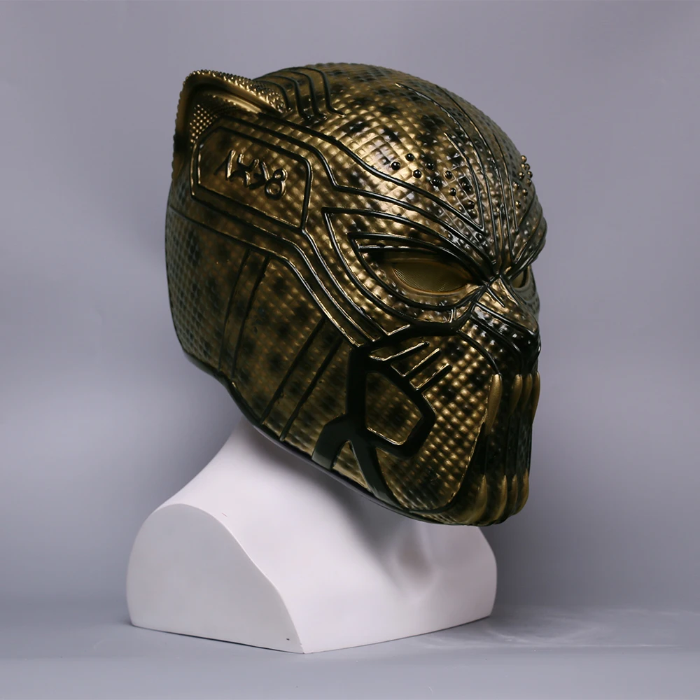 2018 Black Panther Helmet Infinity War Gold Black Panther Superhero Helmet Props (10)