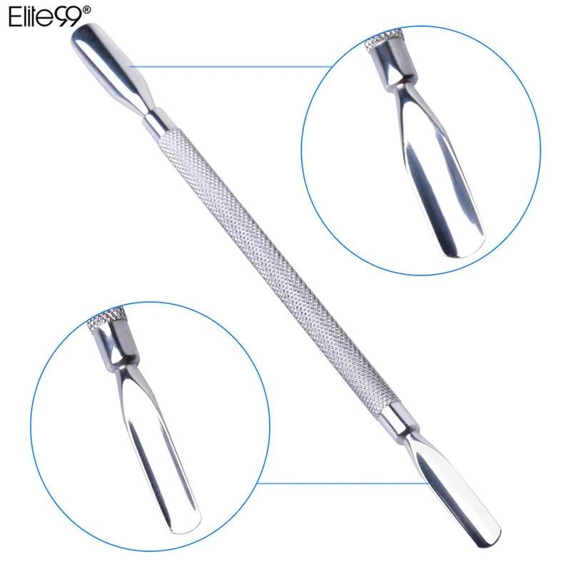 

Elite99 Double Sided Finger Dead Skin Push Nail Stainless Steel Cuticle Remover Cuticle Pusher Manicure Pedicure Care Tool