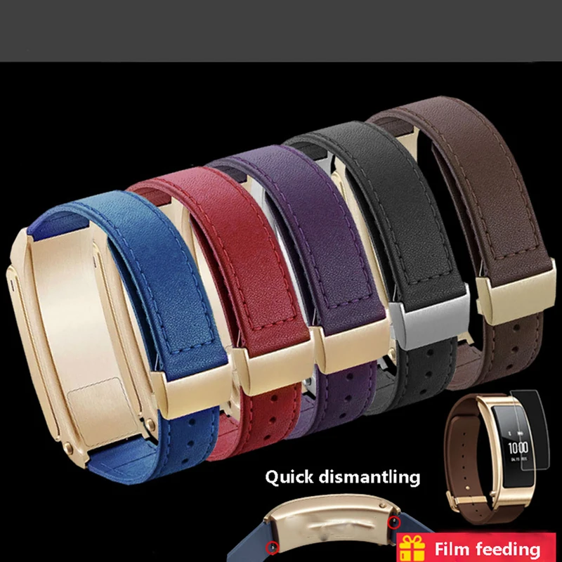 TKN Watchband 15mm for Huawei B2 genuine leather strap brown purple belt deployment buckle smart watch accessories
TKN Watchband 15mm for Huawei B2 genuine leather strap brown purple belt deployment buckle smart watch accessories