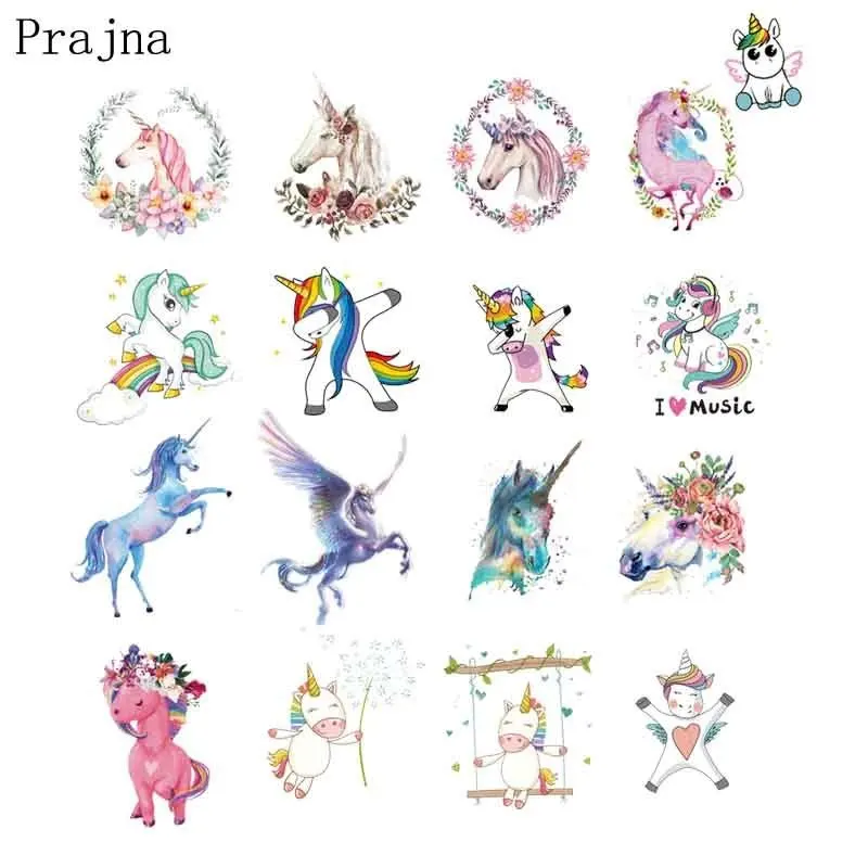 Prajna Unicorn Iron On Transfers For Kids Clothing DIY Heat Transfer Patches Thermal Applique Decor Cheap Acccessories E
Prajna Unicorn Iron On Transfers For Kids Clothing DIY Heat Transfer Patches Thermal Applique Decor Cheap Acccessories E
