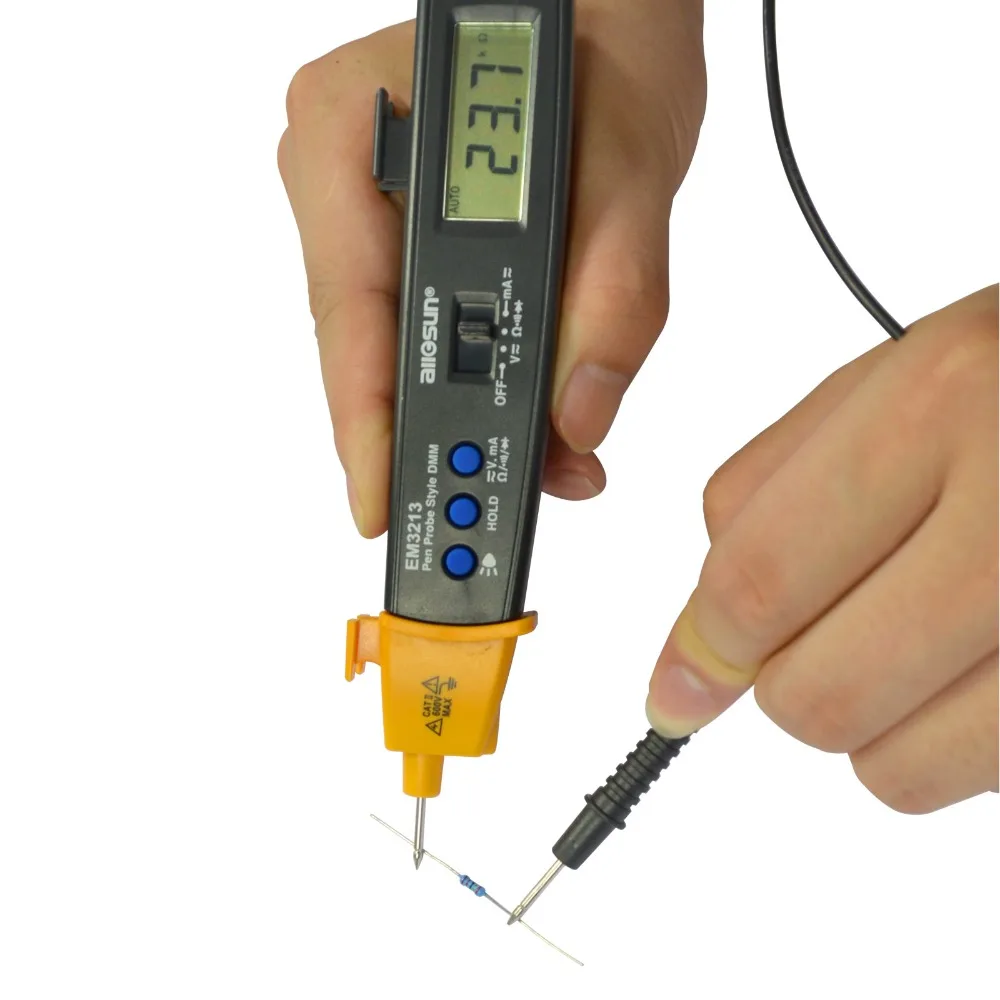 all-sun EM3213 3 1/2 Dight LCD display pen probe digital multimeter integrated test lead tester 20-200mA autorange multimeter
all-sun EM3213 3 1/2 Dight LCD display pen probe digital multimeter integrated test lead tester 20-200mA autorange multimeter