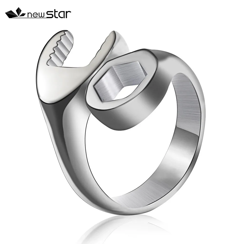 Fashion Cool Mens Spanner Ring Mechanic Stainless Steel Wrench Ring Punk Style Rings for men
Fashion Cool Mens Spanner Ring Mechanic Stainless Steel Wrench Ring Punk Style Rings for men