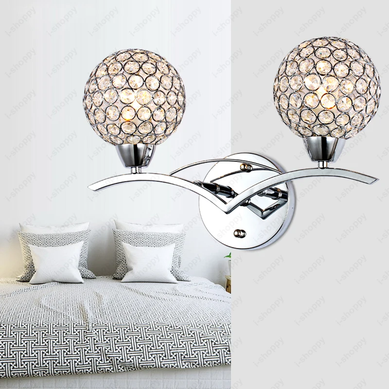 Modern Crystal Lighting 6W/10W/14W LED Wall Mount Light Fixture E14 Bulb Dual-head Lamp Golden/Chrome Finished Lobby Hotel
Modern Crystal Lighting 6W/10W/14W LED Wall Mount Light Fixture E14 Bulb Dual-head Lamp Golden/Chrome Finished Lobby Hotel