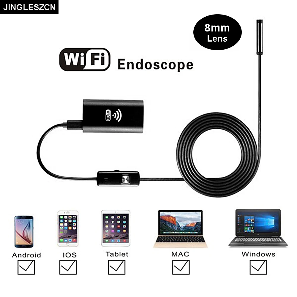 JINGLESZCN Wifi Endoscope Camera 8mm 3.5m Waterproof Inspection Borescope Cam Android USB Endoscope IOS Windows PC Snake Tube
JINGLESZCN Wifi Endoscope Camera 8mm 3.5m Waterproof Inspection Borescope Cam Android USB Endoscope IOS Windows PC Snake Tube