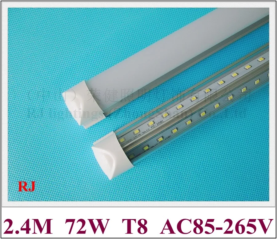 compact integrated LED tube light lamp double row V shape T8 2400mm 2.4M SMD 2835 384led(4*96led) 72W AC85-265V super bright
compact integrated LED tube light lamp double row V shape T8 2400mm 2.4M SMD 2835 384led(4*96led) 72W AC85-265V super bright