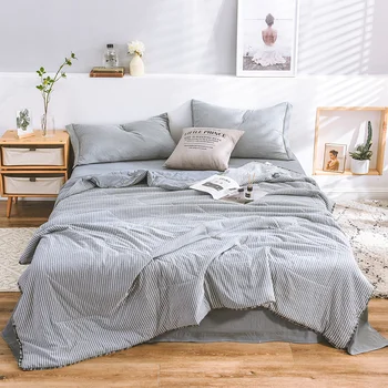 Stripe Plaid printed Ins 4Pcs Washed Cotton Soft Comforter bedding set Reversible Twin Queen size Bedsheet set Quilt Pillowcase
Stripe Plaid printed Ins 4Pcs Washed Cotton Soft Comforter bedding set Reversible Twin Queen size Bedsheet set Quilt Pillowcase