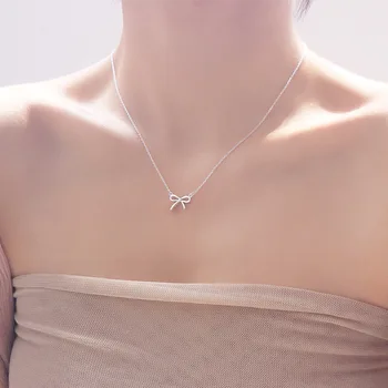 XIYANIKE New Arrival 925 Sterling Silver Cute Bowknot CZ Zirconia Clavicle Chain Necklace Fashionable Trendy For Women Gift
XIYANIKE New Arrival 925 Sterling Silver Cute Bowknot CZ Zirconia Clavicle Chain Necklace Fashionable Trendy For Women Gift