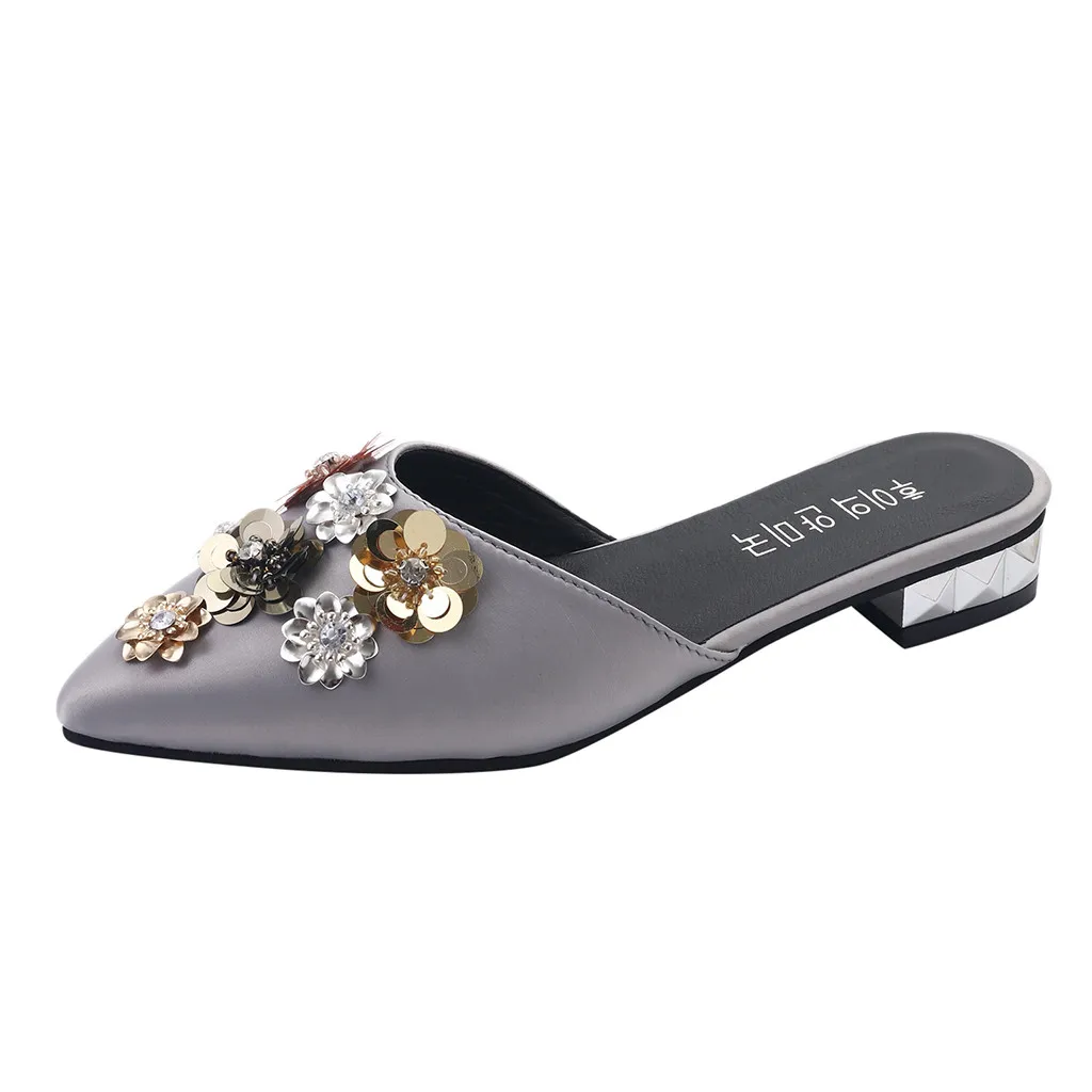 SAGACE Simple Women Fashion Silk Floral Outdoor Slippers Square Heels Wedding Flower Shape Sequins Solid Color Pointed Toe Shoes
SAGACE Simple Women Fashion Silk Floral Outdoor Slippers Square Heels Wedding Flower Shape Sequins Solid Color Pointed Toe Shoes