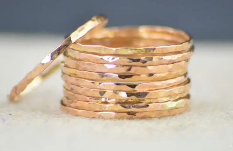 

Super Thin 14k Rose Gold Ring(s)14k Rose Gold Filled Rose Gold Stacking Rings Simple Rose Gold Ring Thin Rose Gold Rings Dainty