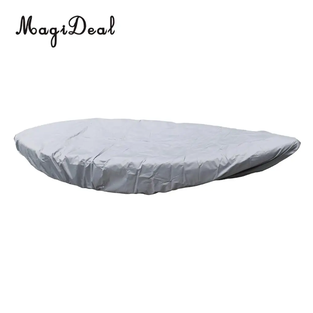 Waterproof UV & Sun Protection Kayak Cover Protector Shield Storage & Elastic Bottom Hem for Outdoor/Towing/Beach/Backyard