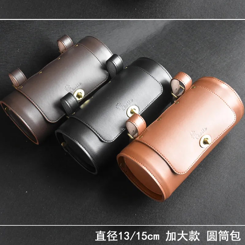 S92 bicycle bags 13cm increase bicycle motorcycle locomotive retro tail package front handle leather cylinder bag PU material
S92 bicycle bags 13cm increase bicycle motorcycle locomotive retro tail package front handle leather cylinder bag PU material
