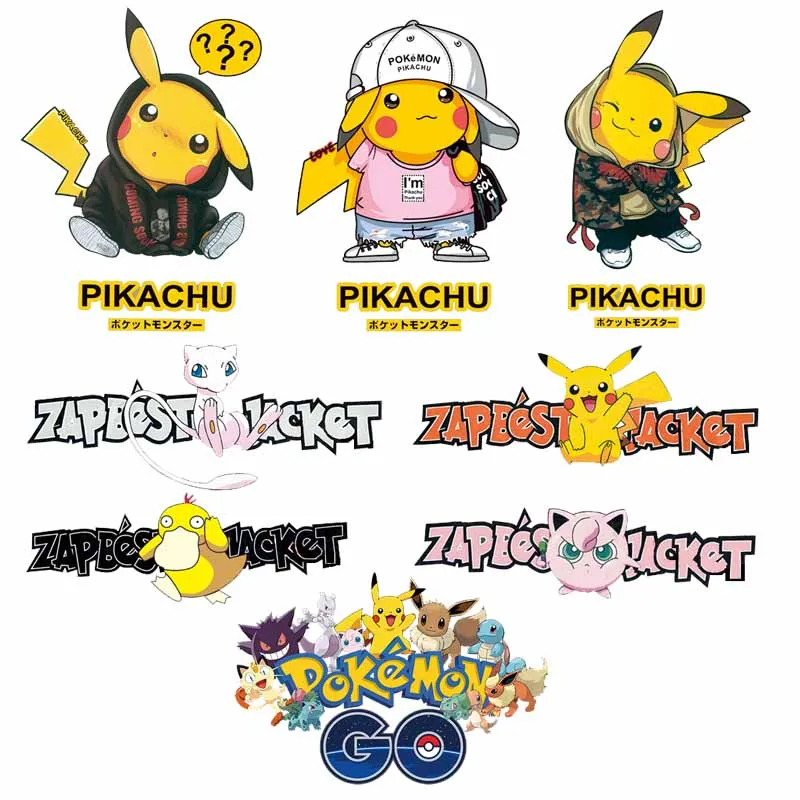 Pokemon Patch Iron on Transfer for Clothes DIY T-Shirt Applique Heat Transfer Vinyl Letter Pikachu Patches Stickers on Clothes
Pokemon Patch Iron on Transfer for Clothes DIY T-Shirt Applique Heat Transfer Vinyl Letter Pikachu Patches Stickers on Clothes