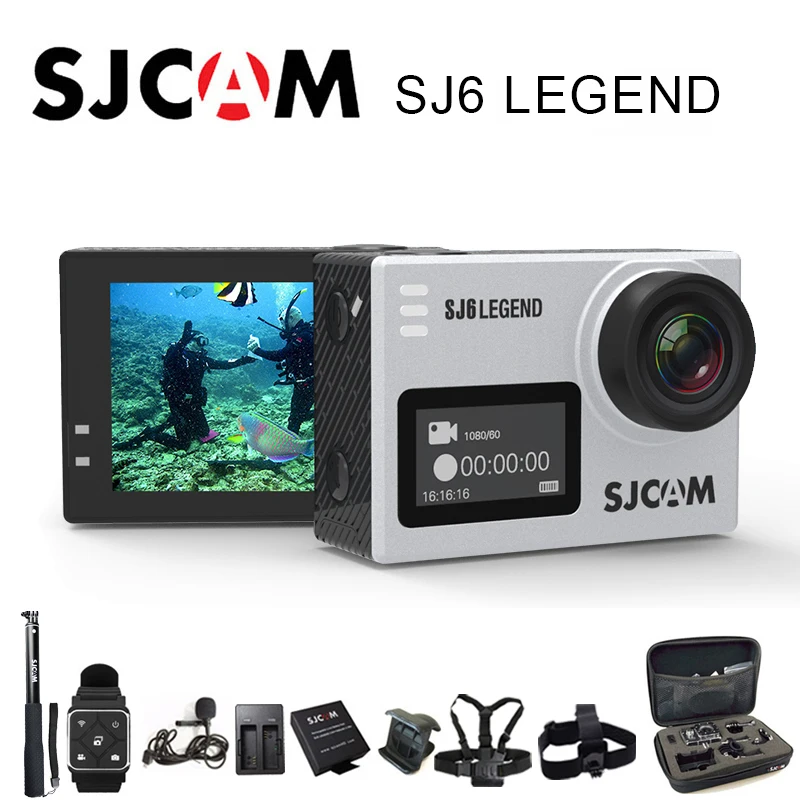 

SJCAM SJ6 Legend Sport Action Camera 4K Wifi 30m Waterproof 1080P Ultra HD 2" Touch Screen Notavek 96660 Remote Sport DV