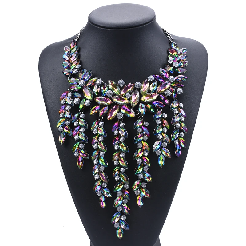 2019 Big Chunky Style Maxi Statement Necklace Multicolor Rhinestone Bohemian Wedding Jewelry Long Layered Necklaces For Women
2019 Big Chunky Style Maxi Statement Necklace Multicolor Rhinestone Bohemian Wedding Jewelry Long Layered Necklaces For Women