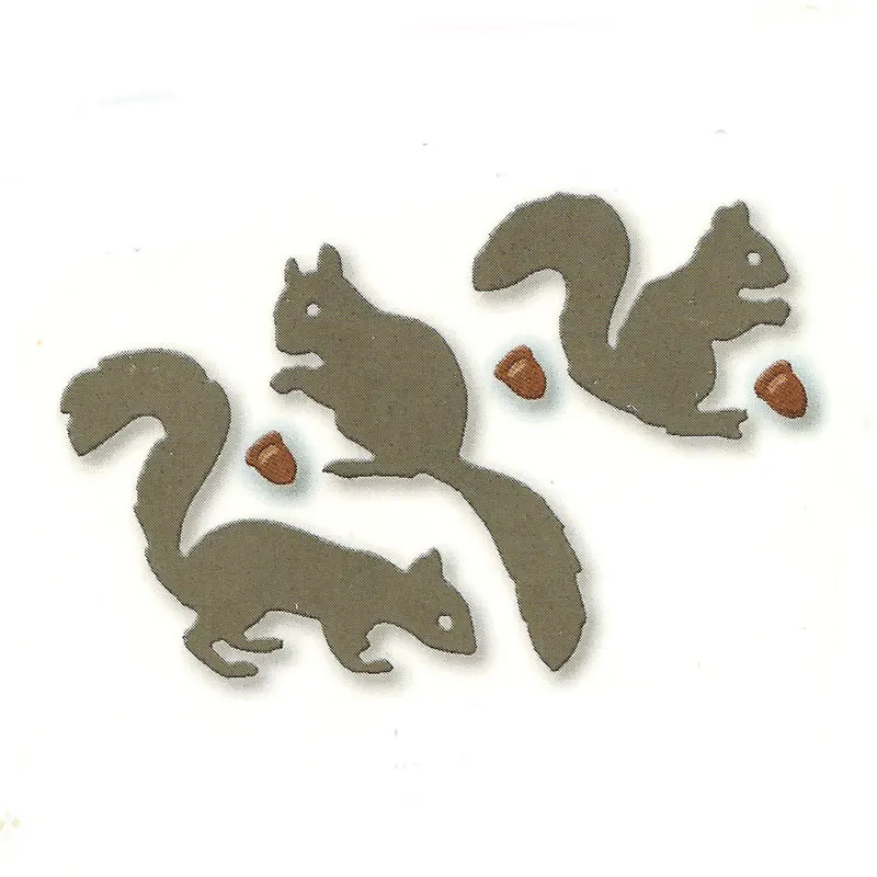 Squirrel Acorn Set Metal Cutting Dies Scrapbooking Steel Craft Die Cut Embossing paper card make Stencil 62*43mm
Squirrel Acorn Set Metal Cutting Dies Scrapbooking Steel Craft Die Cut Embossing paper card make Stencil 62*43mm