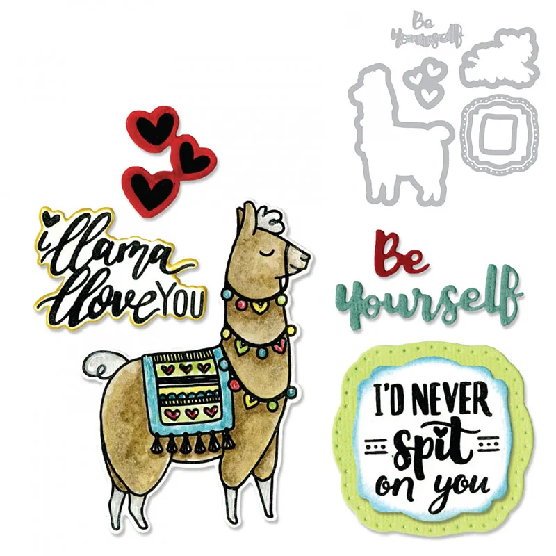 Llama Love You Set Metal Cutting Dies And Stamps Set For DIY Scrapbooking Embossing Paper Card Making Decorative Crafts New 2018
Llama Love You Set Metal Cutting Dies And Stamps Set For DIY Scrapbooking Embossing Paper Card Making Decorative Crafts New 2018