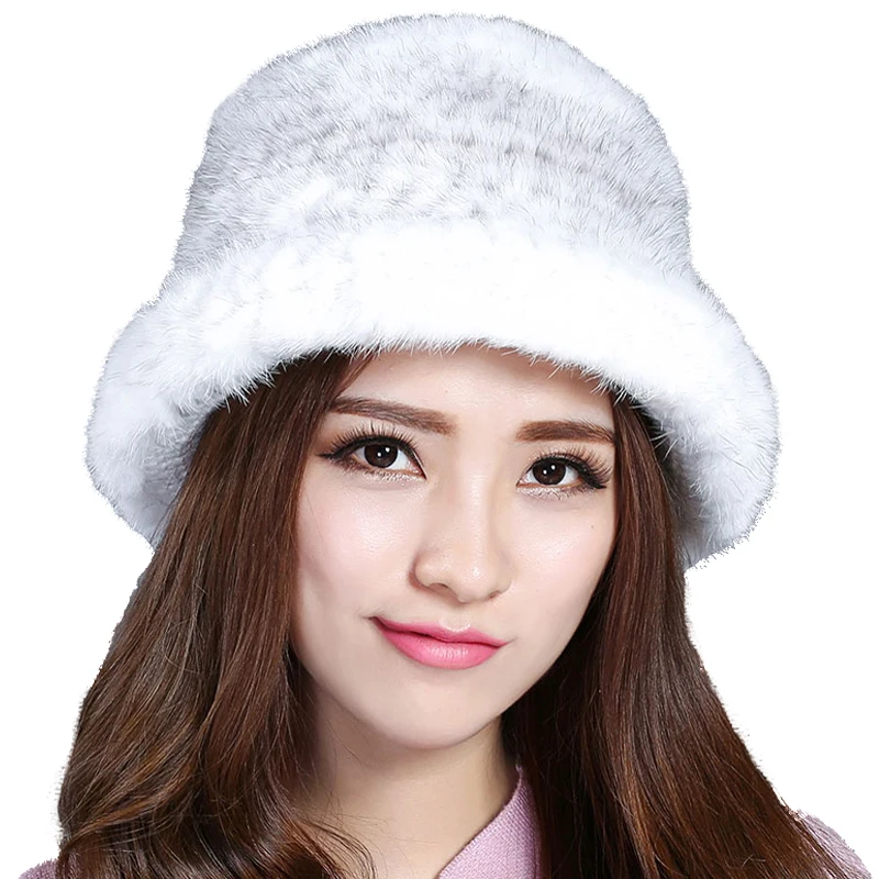 Women Real Mink Fur Bucket Hats Hand-Woven Lady's Winter Warm Cap Fluffy Soft Thicken Elastic
Women Real Mink Fur Bucket Hats Hand-Woven Lady's Winter Warm Cap Fluffy Soft Thicken Elastic