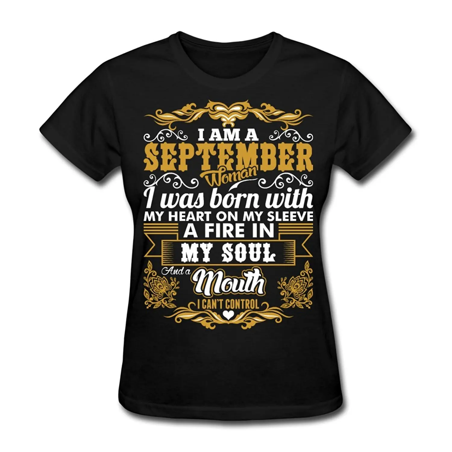September Woman Fire In My Soul Birthday Women's T-Shirt Cartoon Character 2017 Summer Women Short Sleeve T Shirt Top Tee
September Woman Fire In My Soul Birthday Women's T-Shirt Cartoon Character 2017 Summer Women Short Sleeve T Shirt Top Tee