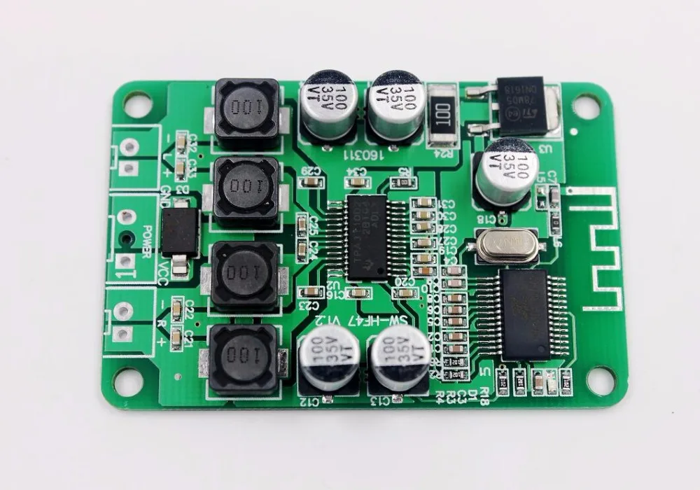15W + 15W Bluetooth digital power amplifier board Professional for Bluetooth speaker DC 10V~25V
15W + 15W Bluetooth digital power amplifier board Professional for Bluetooth speaker DC 10V~25V