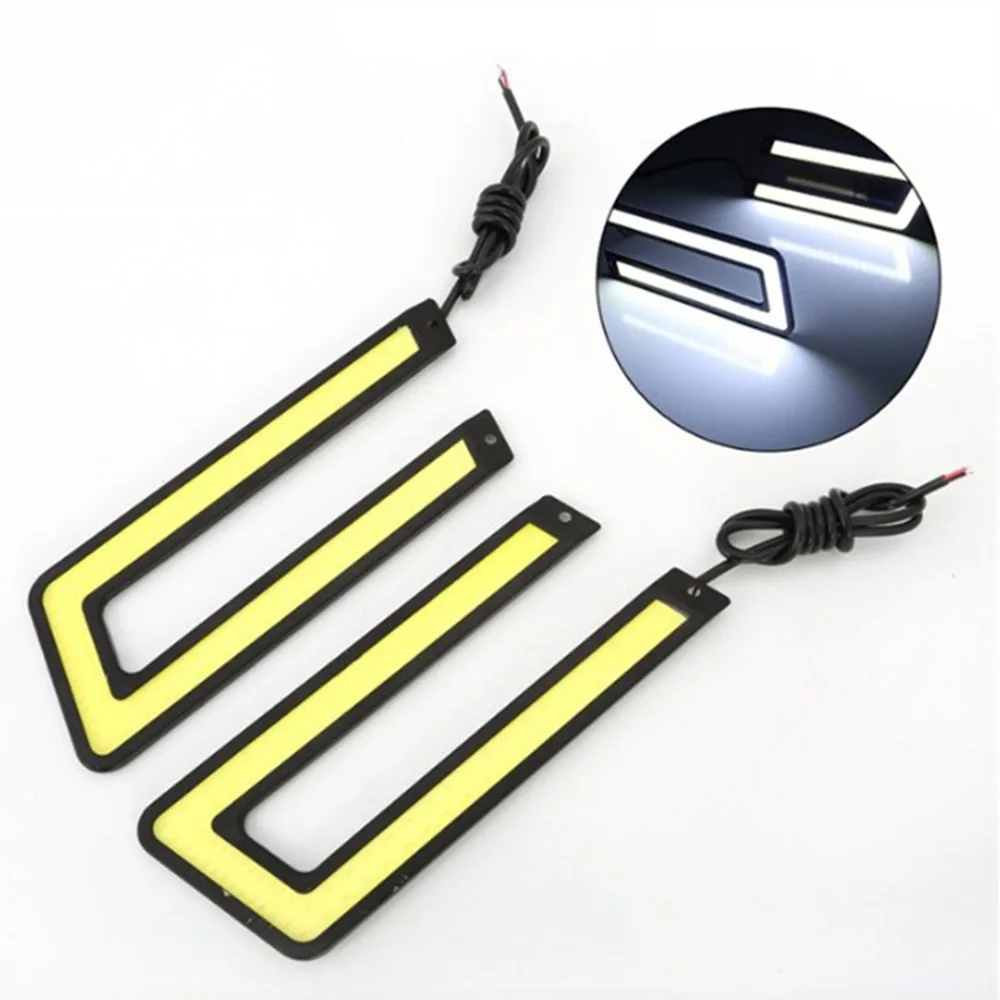 2pcs Daytime Running Light DRL Car Led Front Fog Lamp White COB DC12V Light Source U Shape 6000K Car Working Lights
2pcs Daytime Running Light DRL Car Led Front Fog Lamp White COB DC12V Light Source U Shape 6000K Car Working Lights