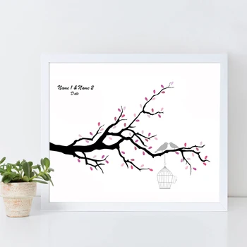 Love Birds On The Branches,Free Custome Name Date Canvas Print Wedding Tree DIY Fingerprint Signature Guest Book,Wedding Decor
Love Birds On The Branches,Free Custome Name Date Canvas Print Wedding Tree DIY Fingerprint Signature Guest Book,Wedding Decor