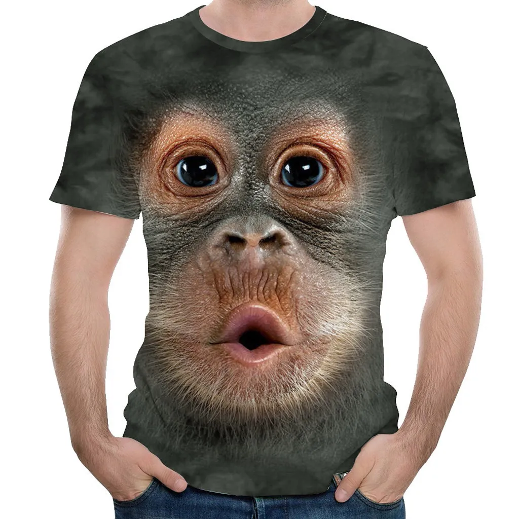 Summer Monkey T-shirt Men Oversize Spring Summer 3D Print O-Neck Short Sleeve Causal T Shirt Tops Blouse Tight Summer top#G
Summer Monkey T-shirt Men Oversize Spring Summer 3D Print O-Neck Short Sleeve Causal T Shirt Tops Blouse Tight Summer top#G