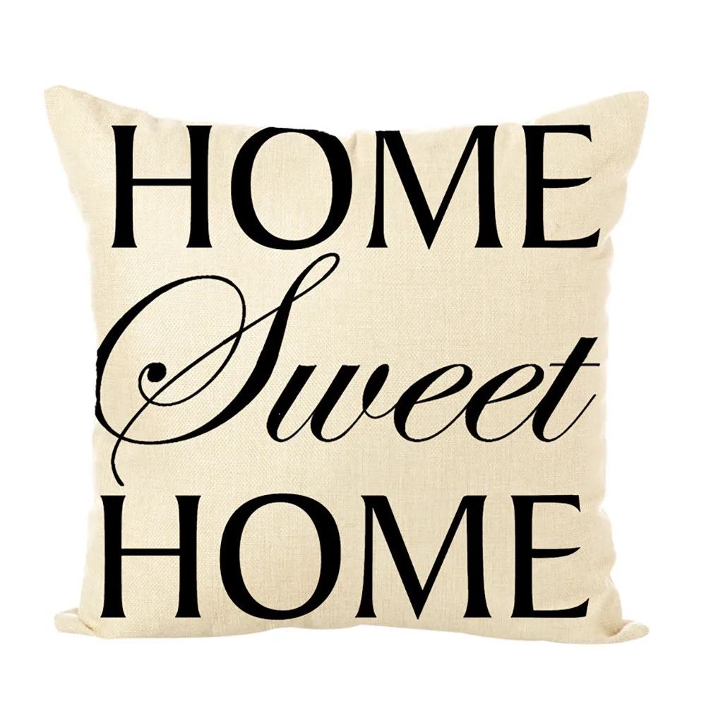 Fashion European and American style Text printing Pillow cover Linen Cotton Sofa Waist Throw Cushion Cover Home Decoration
Fashion European and American style Text printing Pillow cover Linen Cotton Sofa Waist Throw Cushion Cover Home Decoration