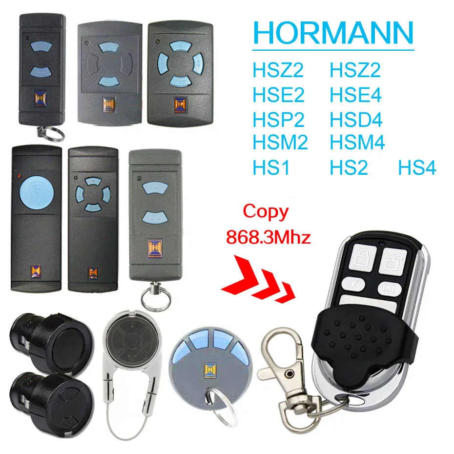 Hormann HSM2 HSZ2 HSE2 HSE4 HSP2 HS2 HSM4 868.3mhz Remote Control Replacement Gate Garage Door Hormann 868mhz Remote Control
Hormann HSM2 HSZ2 HSE2 HSE4 HSP2 HS2 HSM4 868.3mhz Remote Control Replacement Gate Garage Door Hormann 868mhz Remote Control