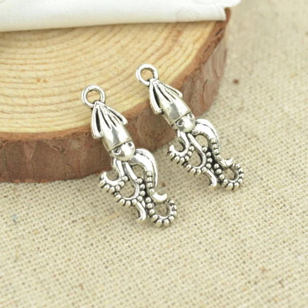 High quality 40pcs metal antique silver Plated octopus charms for DIY jewelry making 25*10mm D759
High quality 40pcs metal antique silver Plated octopus charms for DIY jewelry making 25*10mm D759