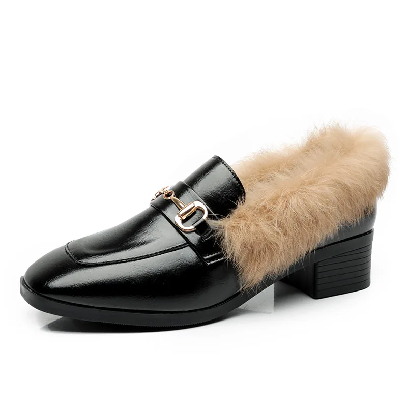 2019 Women's Shoes Spring and Autumn New Korean Single Shoe Square Head Coarse Short Mouth Rabbit Hair Leisure Yasilaiya
2019 Women's Shoes Spring and Autumn New Korean Single Shoe Square Head Coarse Short Mouth Rabbit Hair Leisure Yasilaiya