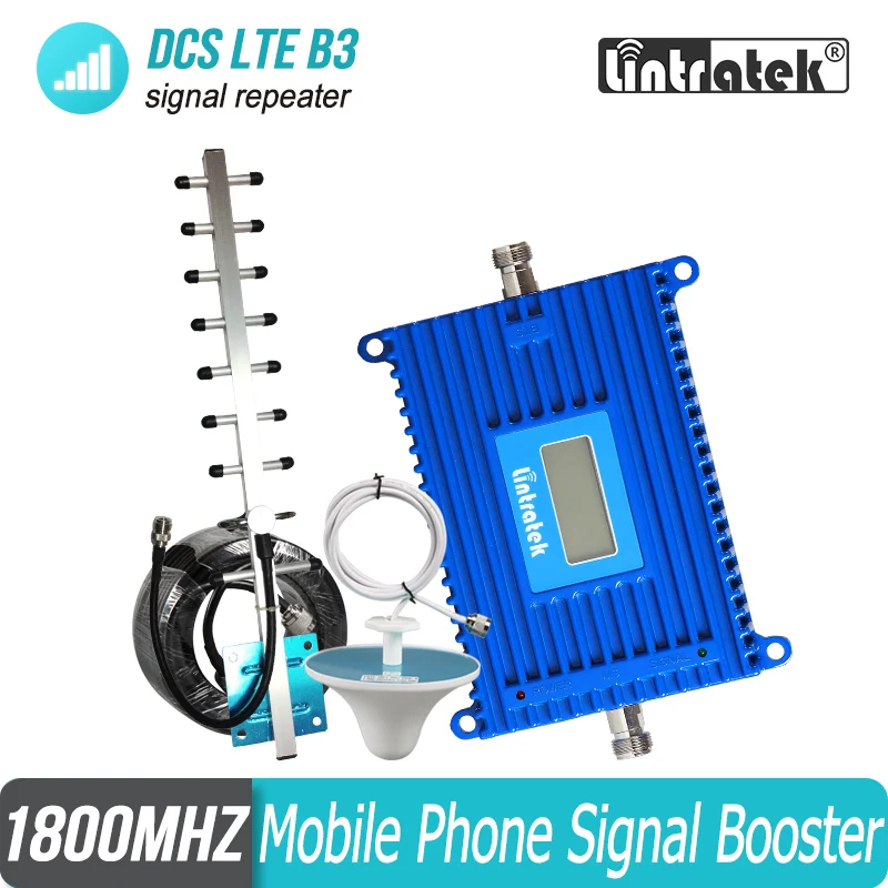 

Lintratek 2G 4G 1800mhz 70dB High Gain Mobile Signal Booster GSM LTE DCS B3 1800 Cellular Repeater Amplifier Yagi Antenna Set #5