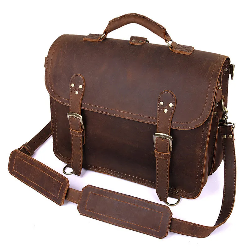 High Quality Shoulder Bag Men Briefcase Crazy Horse Leather Bag Male Messenger Bags Men's Travel Bags Briefcase Laptop Case
High Quality Shoulder Bag Men Briefcase Crazy Horse Leather Bag Male Messenger Bags Men's Travel Bags Briefcase Laptop Case