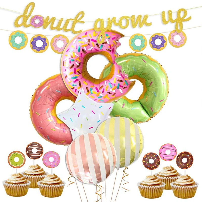 Donuts Foil/Macaroon/Latex Balloon Sweet Party Decorations Donut Grown Up Banner/Cake Topper Birthday Party Balloons Decorations
Donuts Foil/Macaroon/Latex Balloon Sweet Party Decorations Donut Grown Up Banner/Cake Topper Birthday Party Balloons Decorations