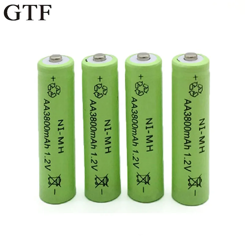 1pcs AA Battery 3800mah 1.2V Ni-MH Rechargeable Battery AA NiMH Neutral Batteries for Cordless Telephone Razor Toothbrush RC toy
1pcs AA Battery 3800mah 1.2V Ni-MH Rechargeable Battery AA NiMH Neutral Batteries for Cordless Telephone Razor Toothbrush RC toy