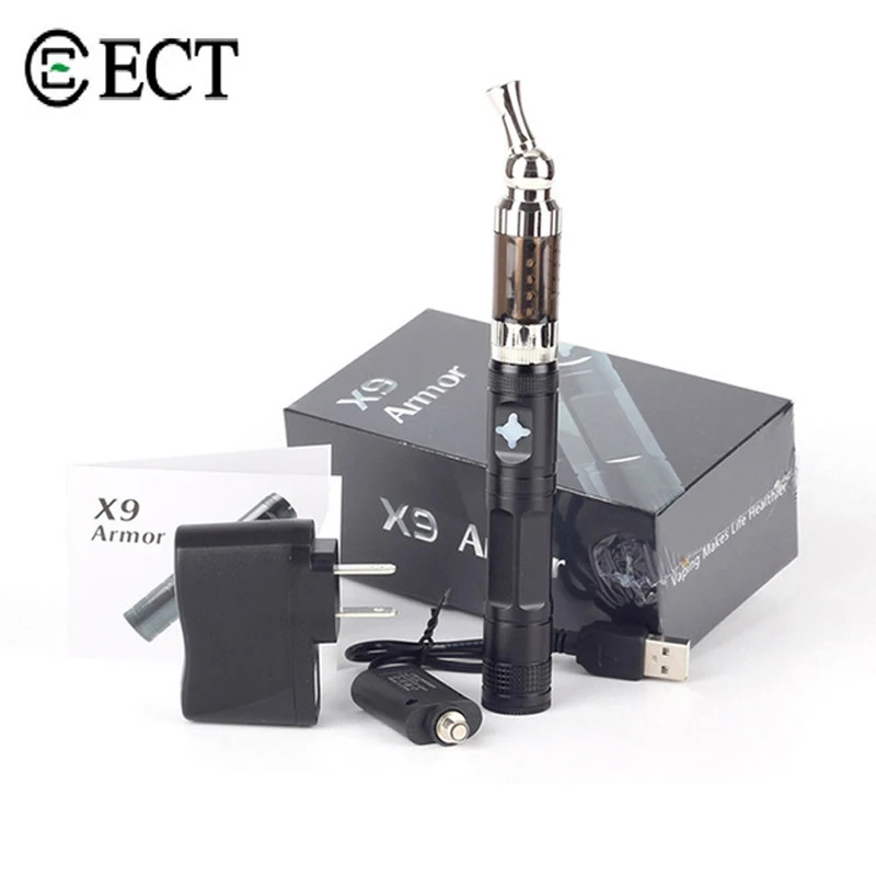 ECT X9 Electronic Cigarette IC30S Atomizer With 18650 Battery 1300mAh E Cig Variable Voltage Starter Kit E Cigarettes vape pen
ECT X9 Electronic Cigarette IC30S Atomizer With 18650 Battery 1300mAh E Cig Variable Voltage Starter Kit E Cigarettes vape pen