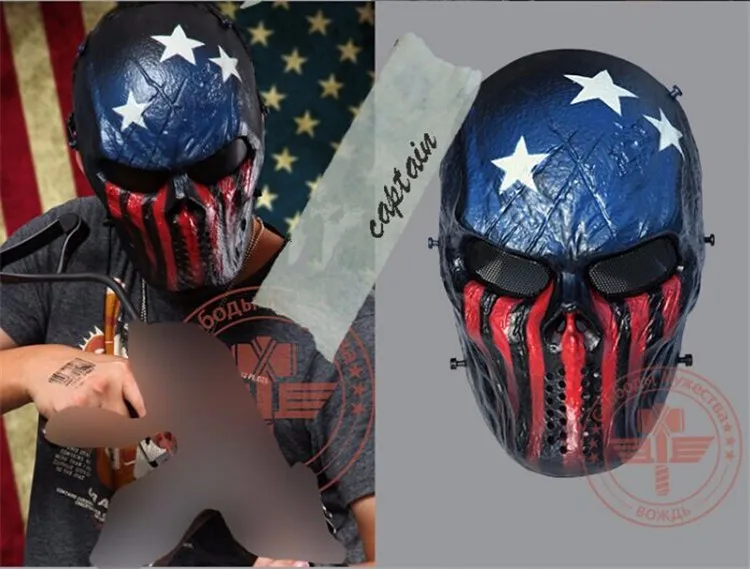 Highlander Camouflage US Tactical Masks Outdoor Military Hunting Paintball Army Airsoft Tactical Skull Full Face Protection Mask (10)