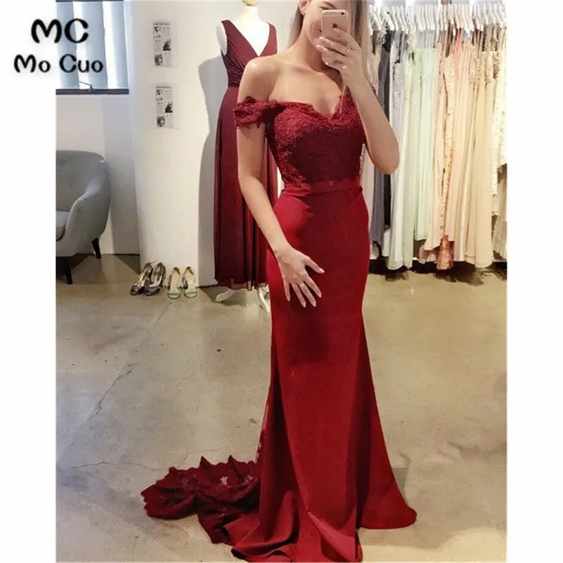 Elegant-Burgundy-Mermaid-Bridesmaid-Dresses-Boat-Neck-Lace-Elastic-Satin-High-Quality-Maid-Of-Honor-Dress.jpg_640x640