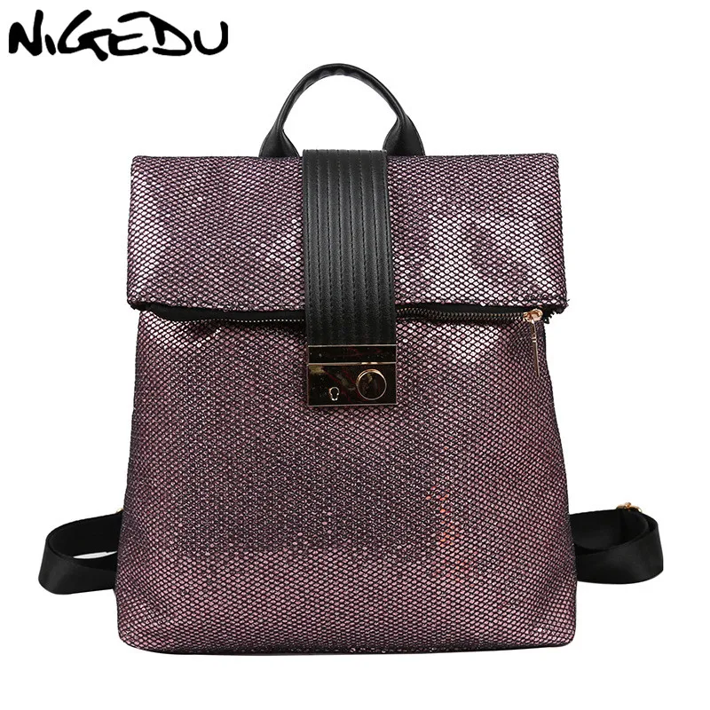 NIGEDU backpack women Mesh sequin school bag for girls teenagers college backpack big capacity travel bag female bagpack mochila
NIGEDU backpack women Mesh sequin school bag for girls teenagers college backpack big capacity travel bag female bagpack mochila